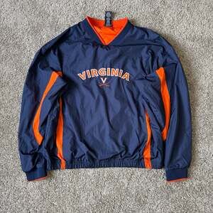Vintage University of Virginia Cavaliers V-Neck Pullover Windbreaker Jacket